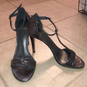 Stuart Weitzman metallic heels! Size 9